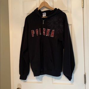 Polish zip up Polska hoodie